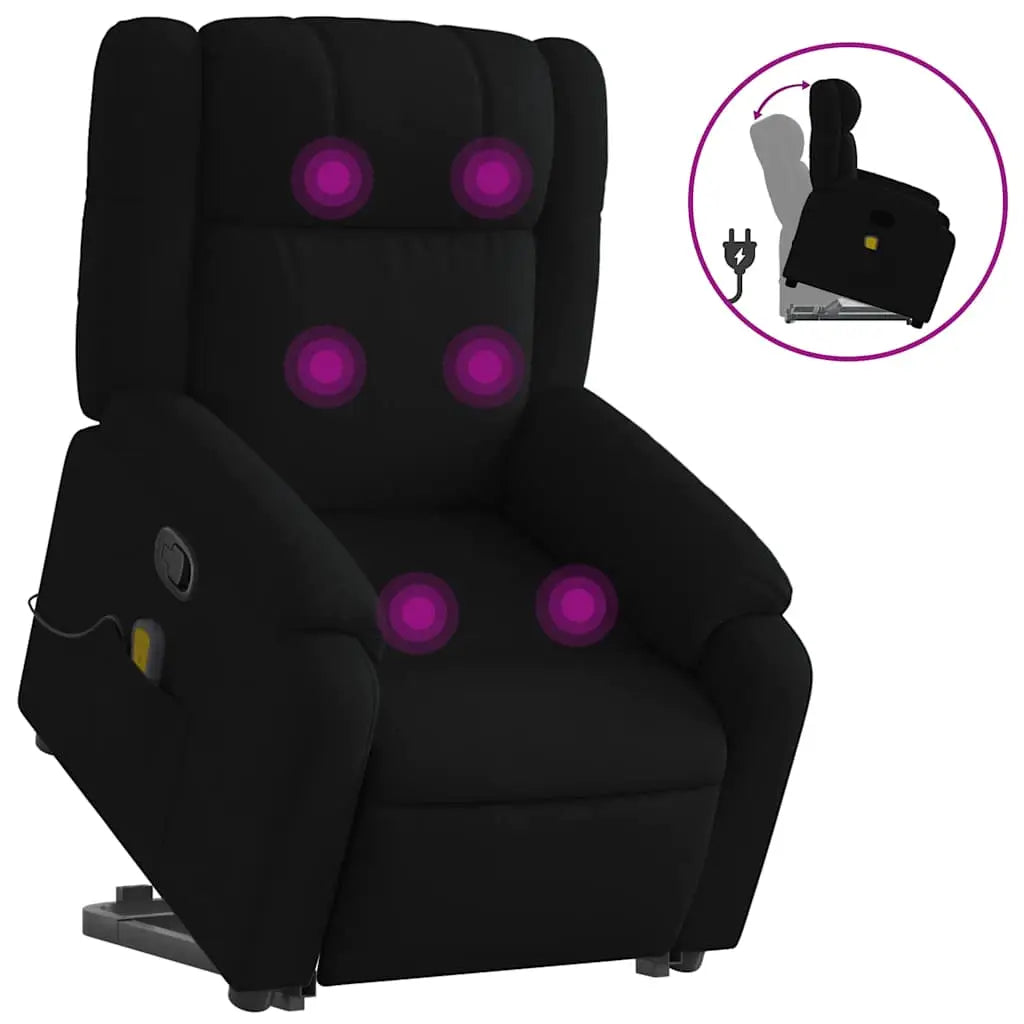 Fauteuil de massage inclinable Noir Tissu - XIOS