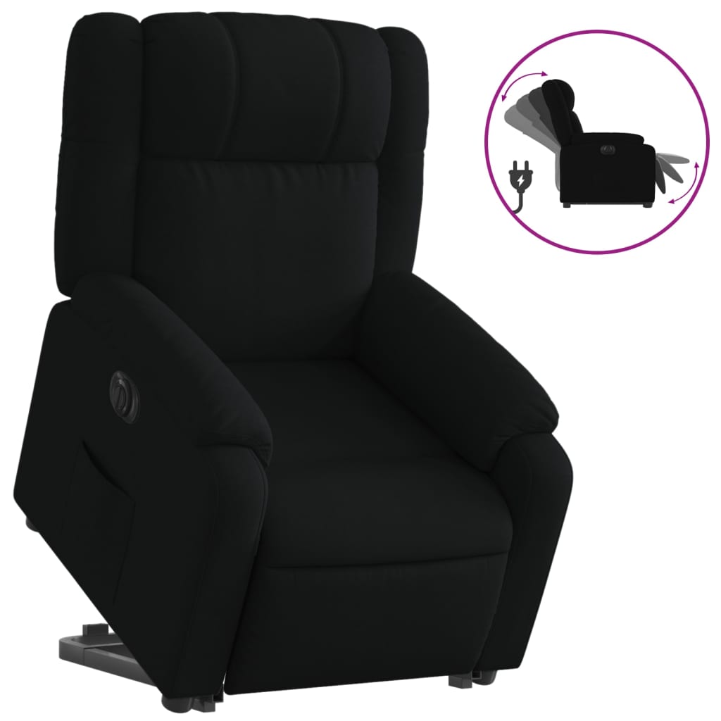 Fauteuil inclinable électrique noir tissu - XIOS