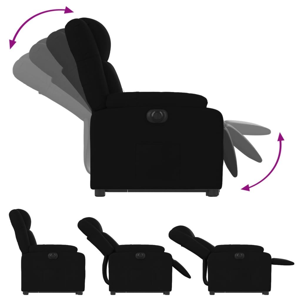 Fauteuil inclinable électrique noir tissu - XIOS