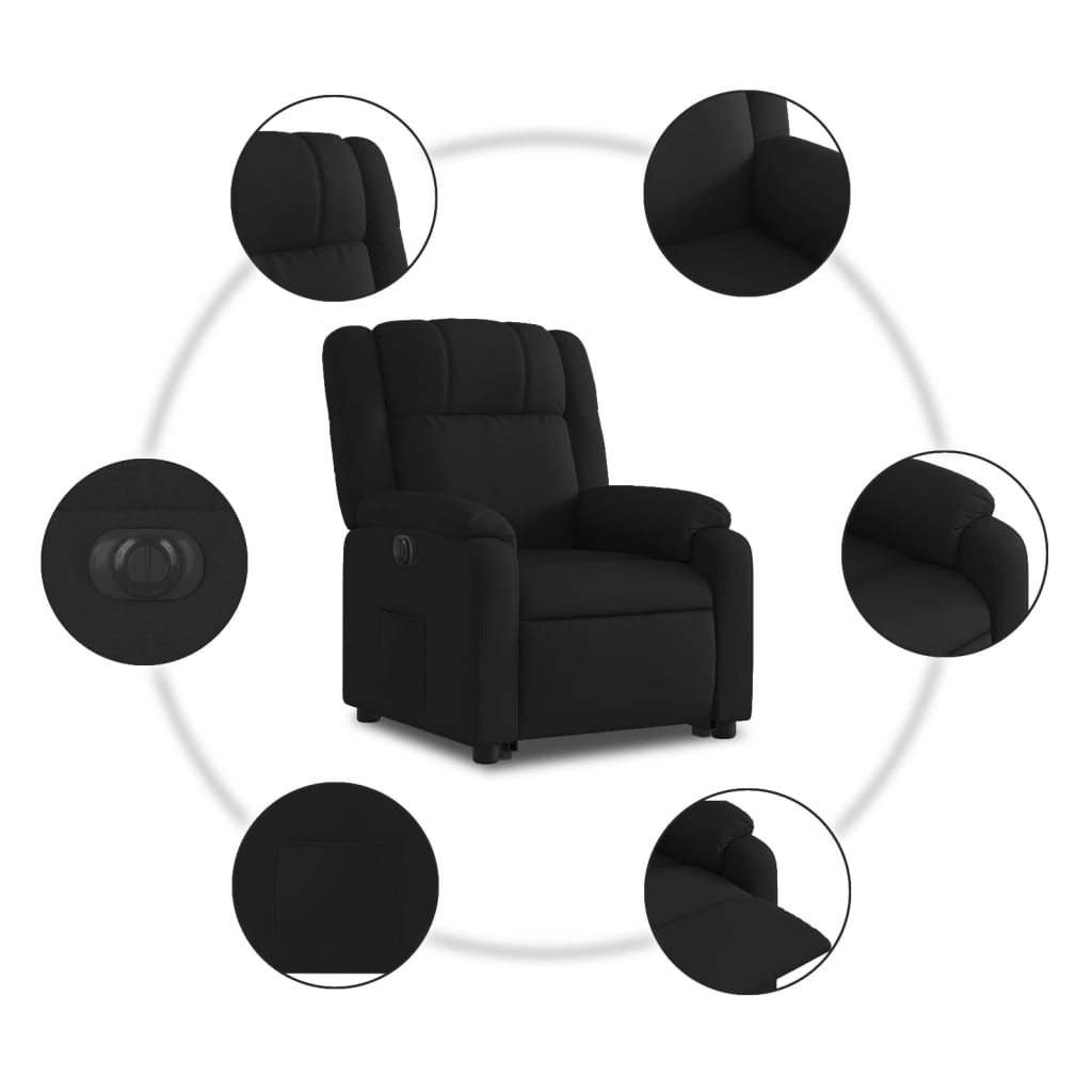 Fauteuil inclinable électrique noir tissu - XIOS