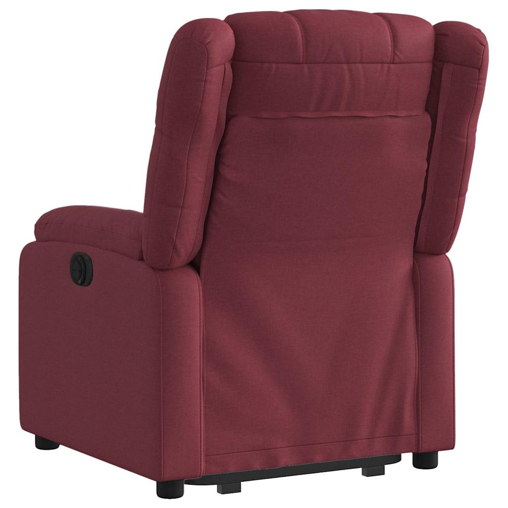 Fauteuil inclinable électrique rouge bordeaux tissu - XIOS