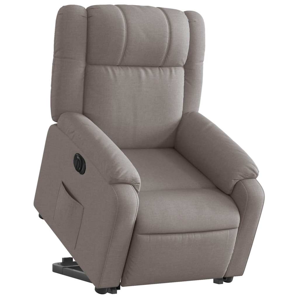 Fauteuil inclinable électrique taupe tissu - XIOS