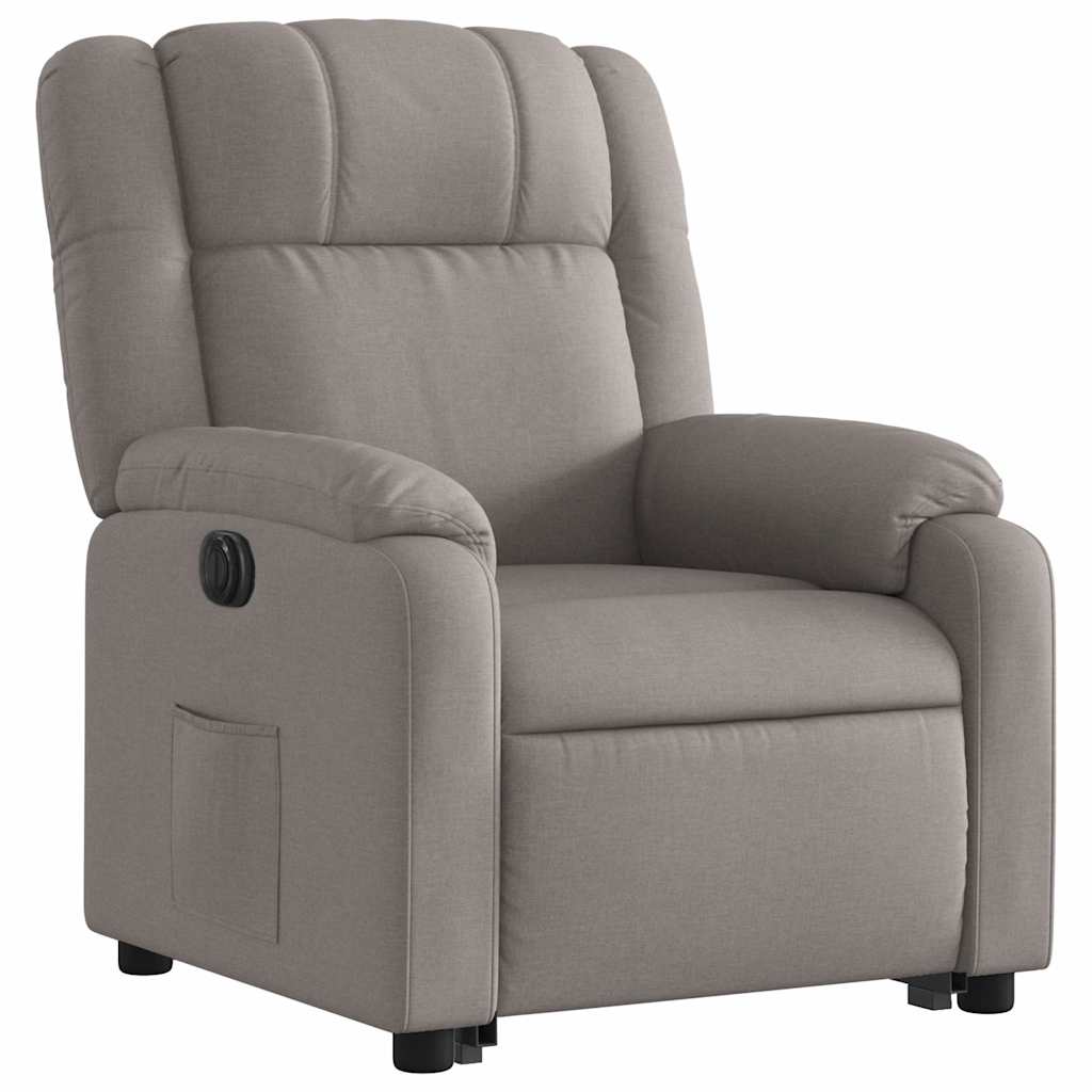 Fauteuil inclinable électrique taupe tissu - XIOS