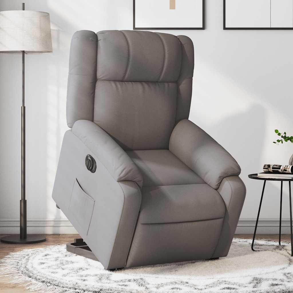 Fauteuil inclinable électrique taupe tissu - XIOS