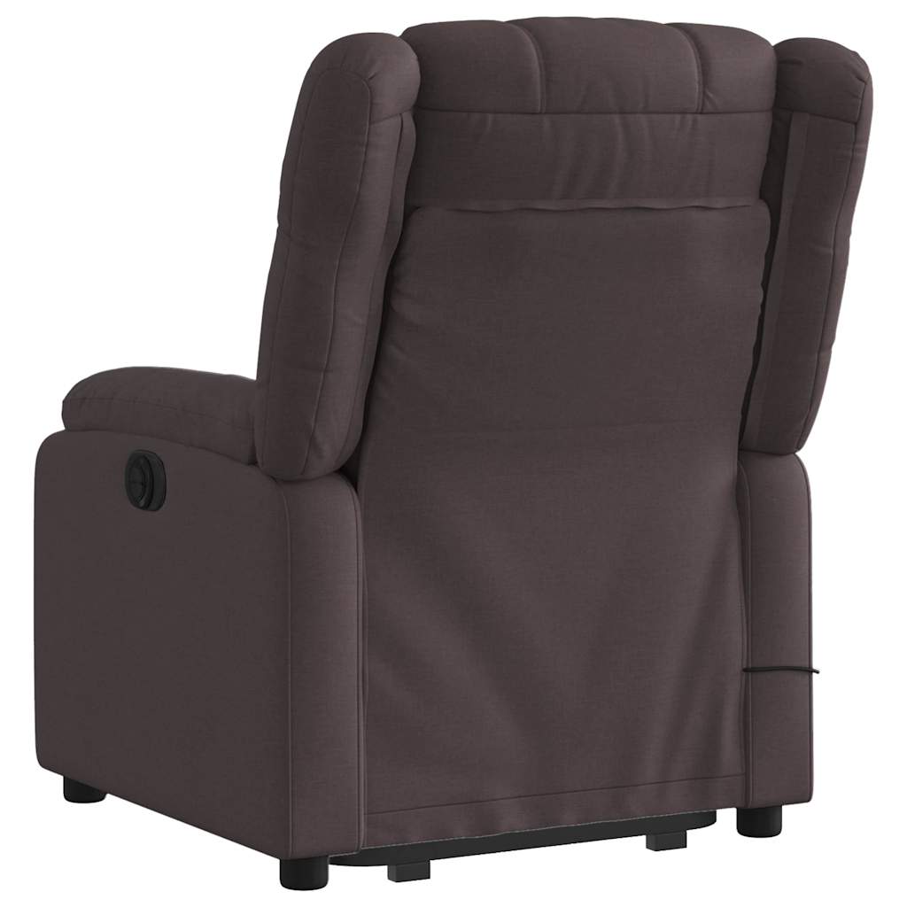 Fauteuil inclinable de massage électrique Marron foncé Tissu - XIOS