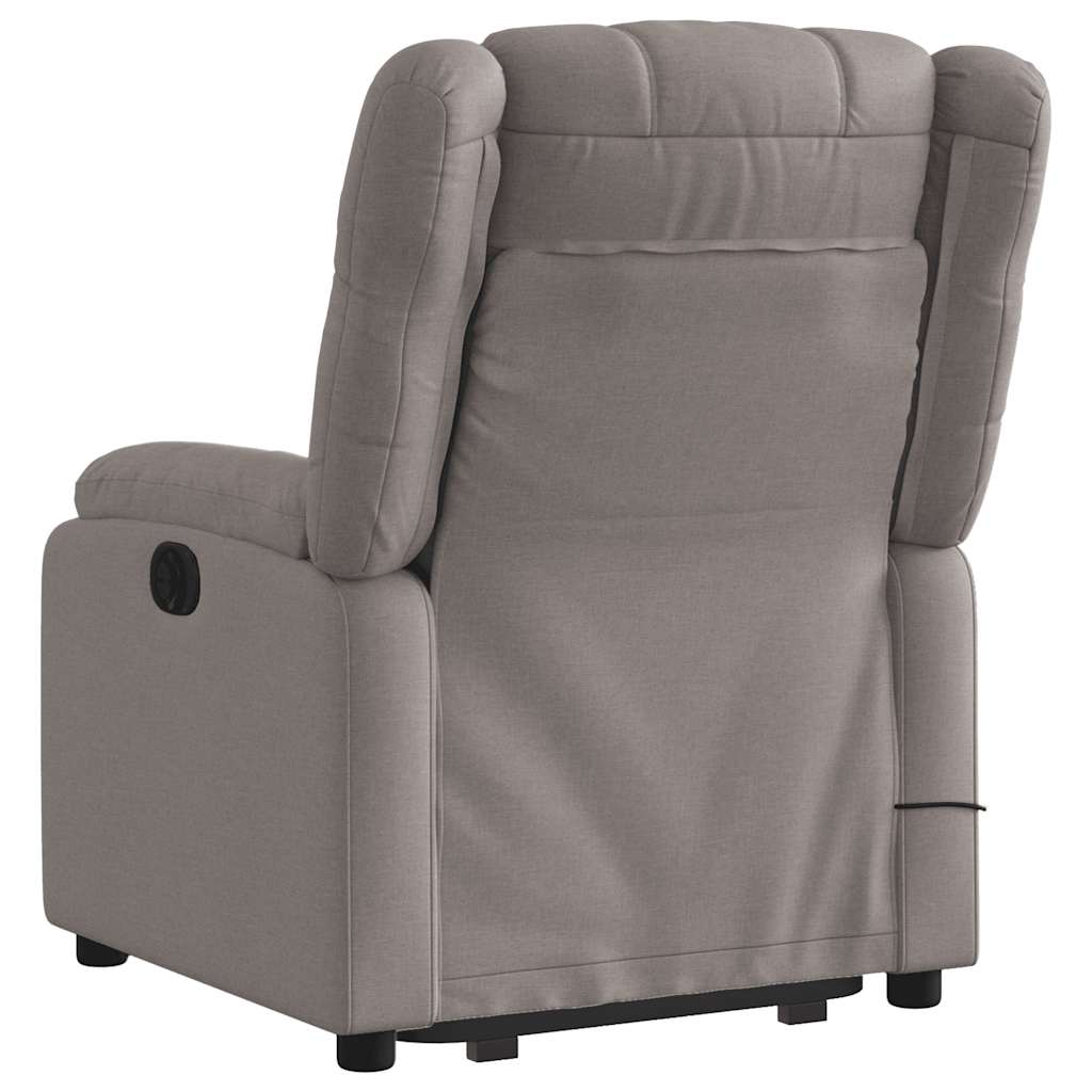 Fauteuil inclinable de massage électrique Taupe Tissu - XIOS