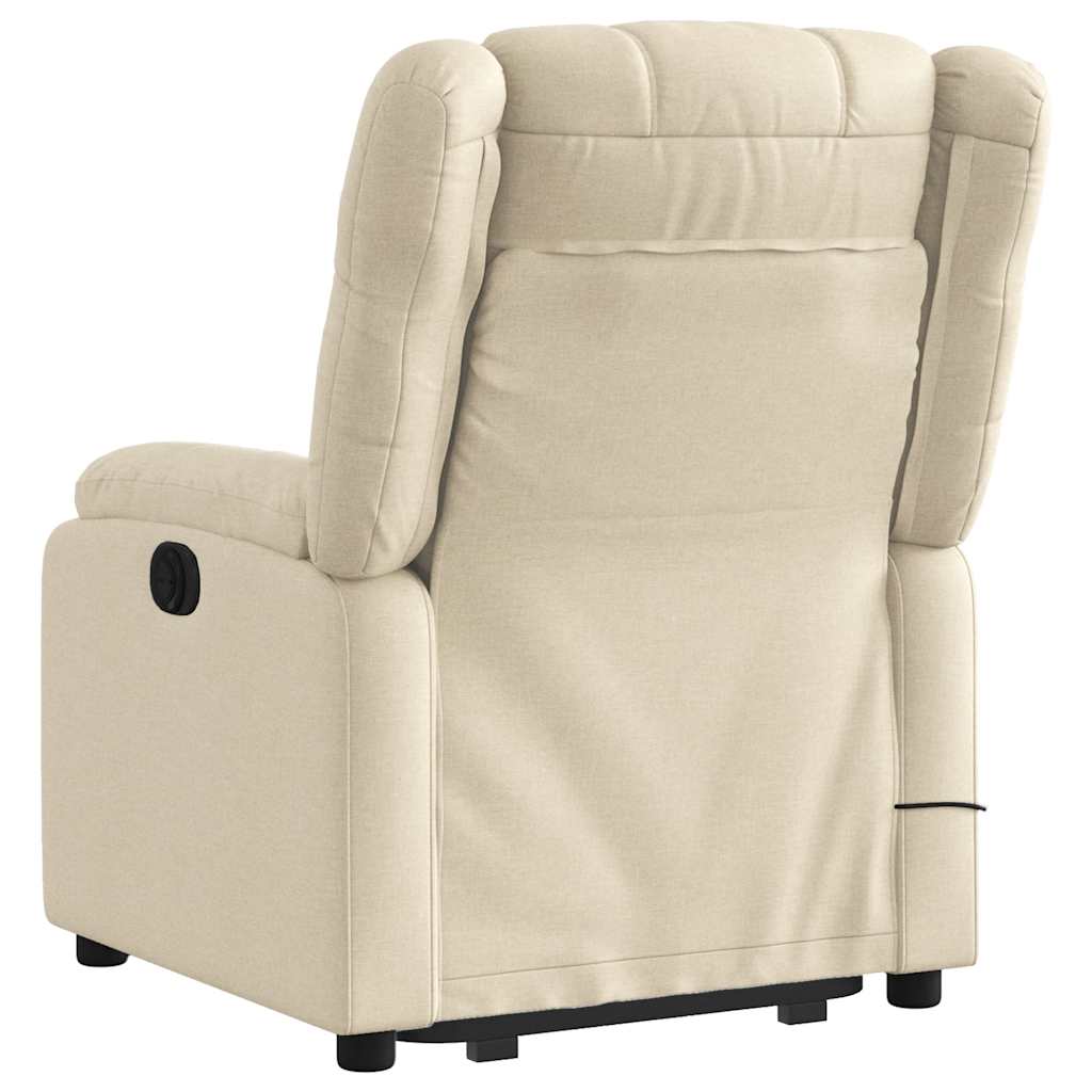 Fauteuil inclinable de massage électrique Crème Tissu - XIOS