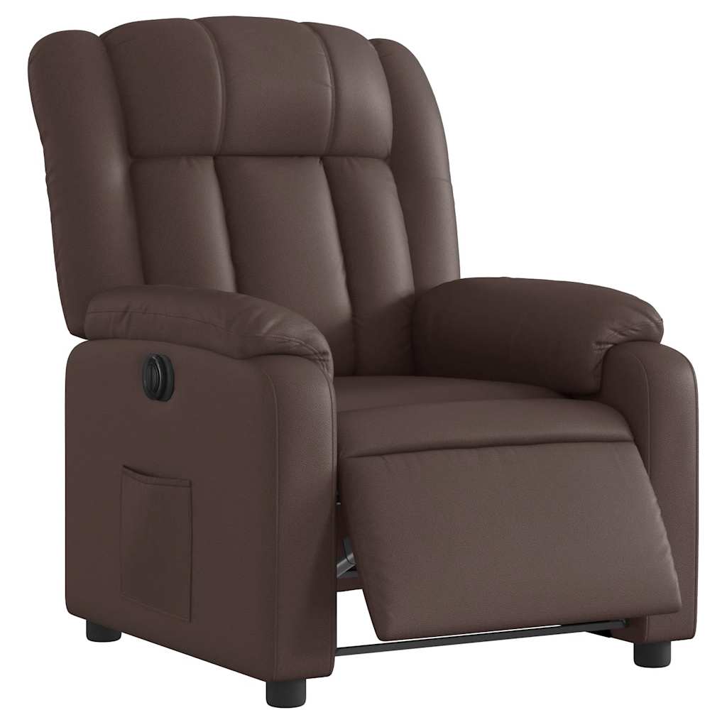 Fauteuil inclinable électrique Marron Similicuir - XIOS