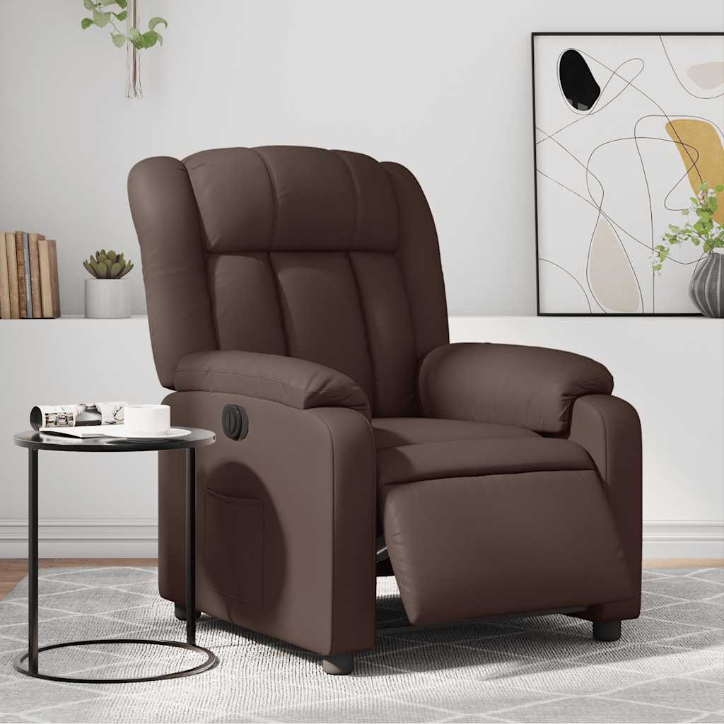 Fauteuil inclinable électrique Marron Similicuir - XIOS
