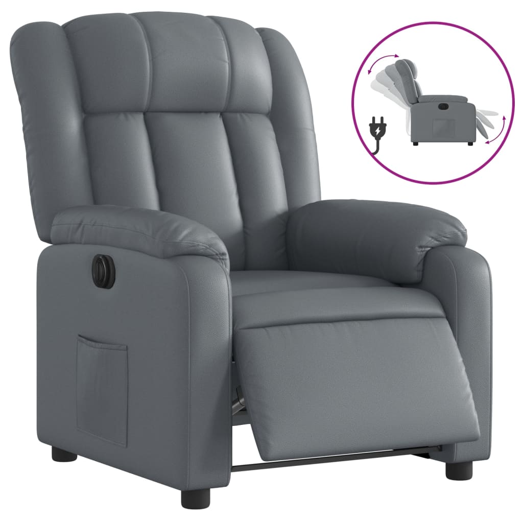 Fauteuil inclinable électrique Gris Similicuir - XIOS