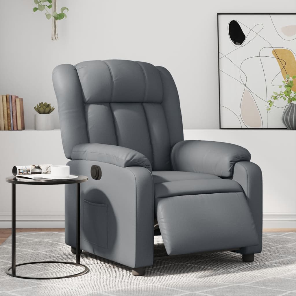 Fauteuil inclinable électrique Gris Similicuir - XIOS