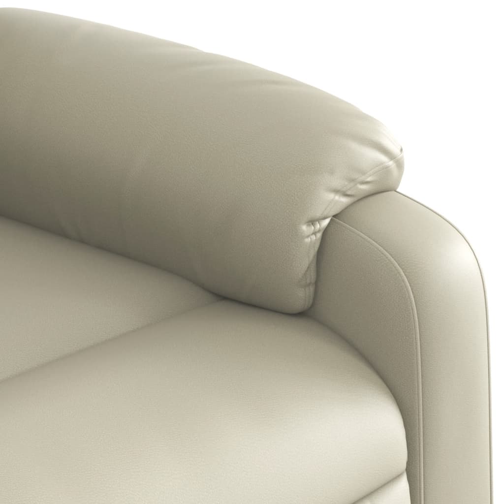 Fauteuil de massage inclinable électrique crème similicuir - XIOS