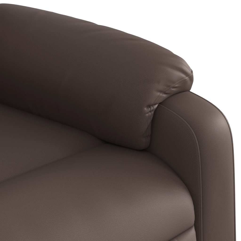 Fauteuil de massage inclinable électrique marron similicuir - XIOS