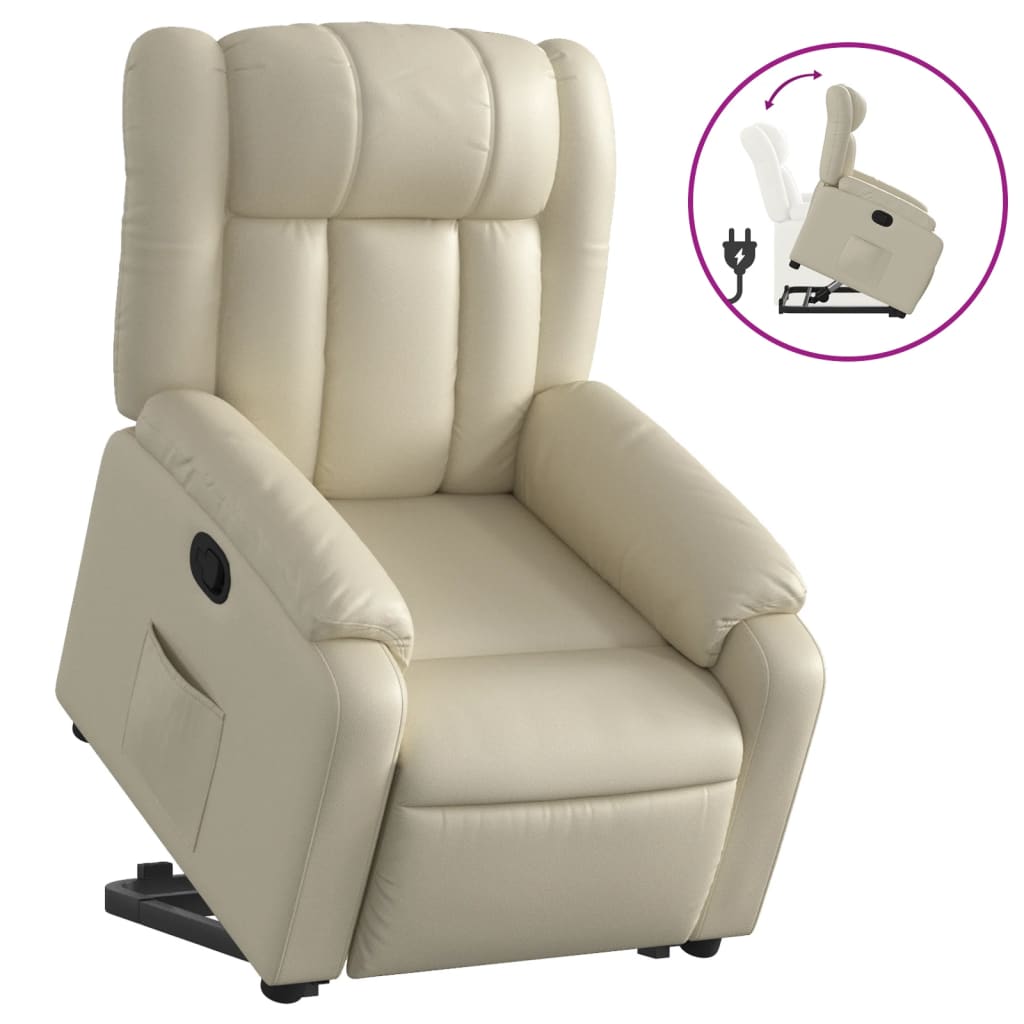 Fauteuil inclinable Crème Similicuir - XIOS