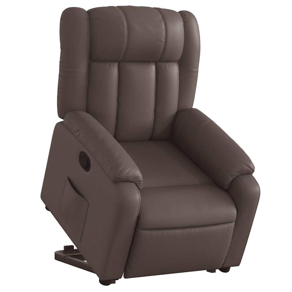 Fauteuil inclinable marron similicuir - XIOS