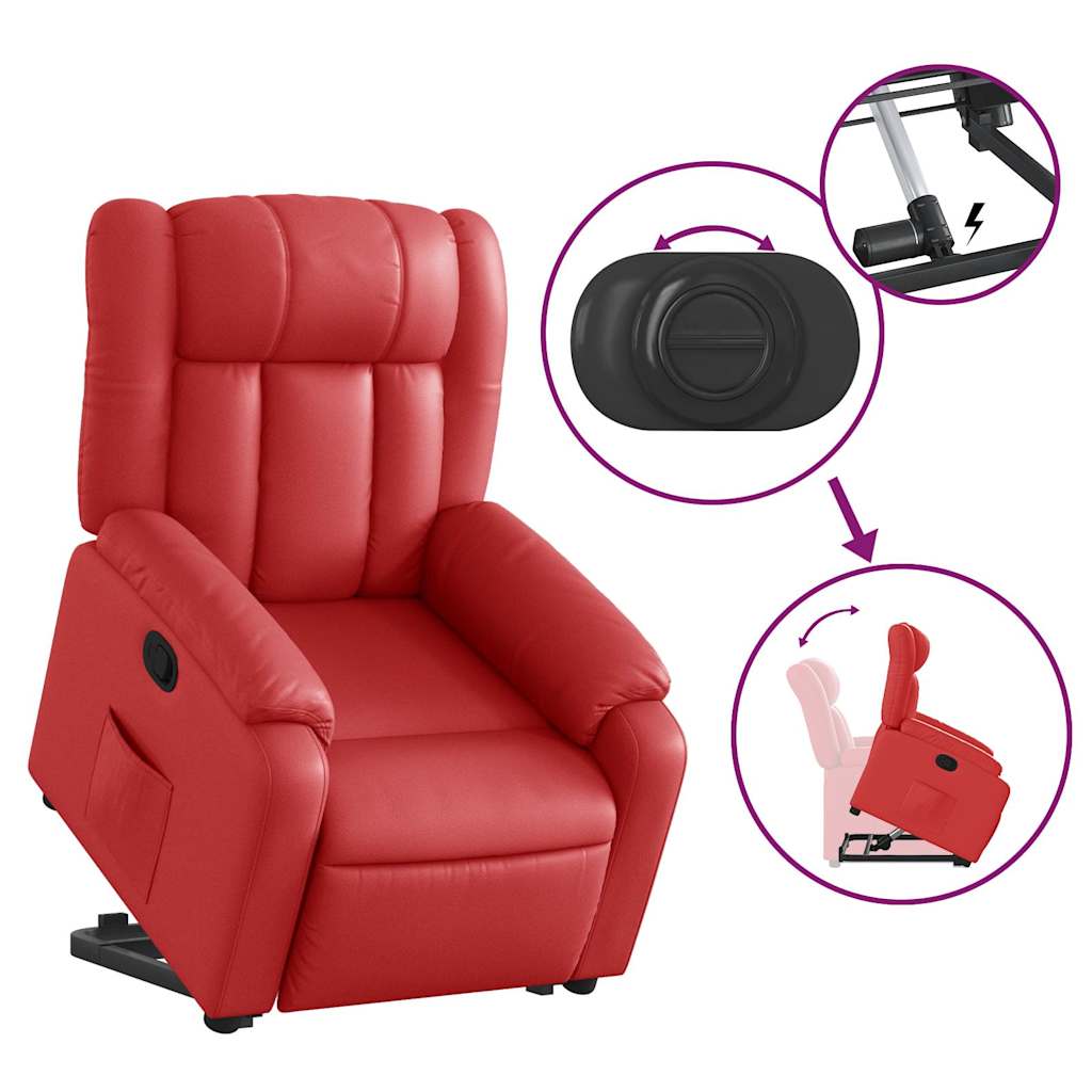 Fauteuil inclinable Rouge Similicuir - XIOS