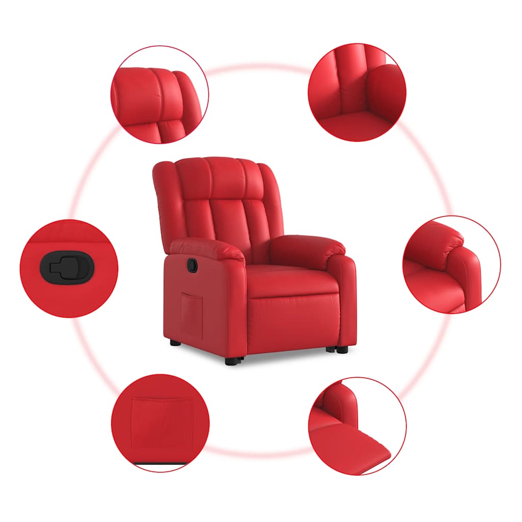 Fauteuil inclinable Rouge Similicuir - XIOS