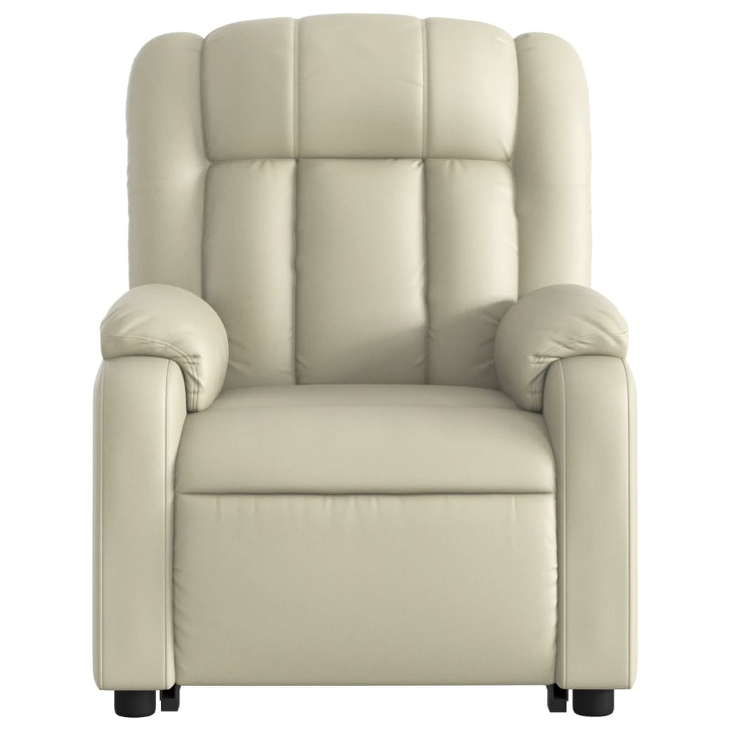 Fauteuil inclinable électrique crème similicuir - XIOS