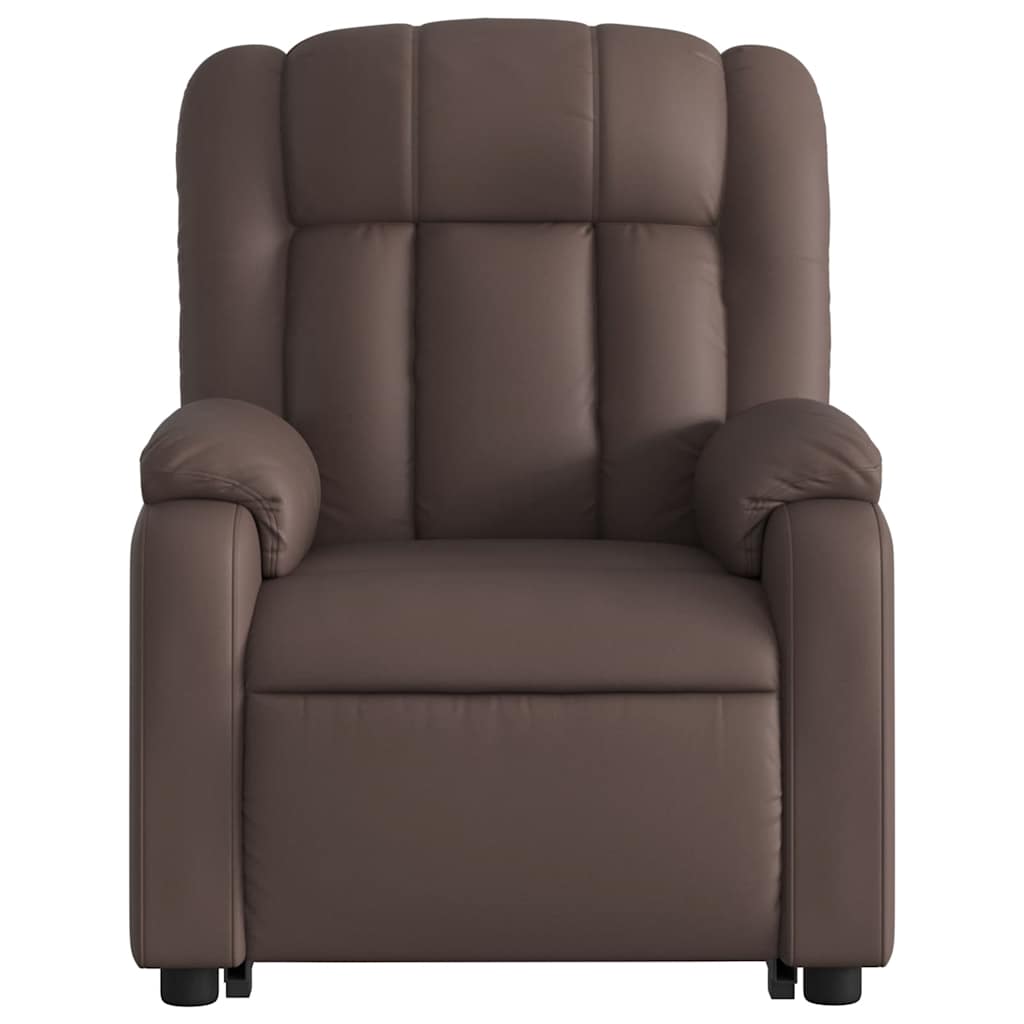 Fauteuil inclinable électrique marron similicuir - XIOS