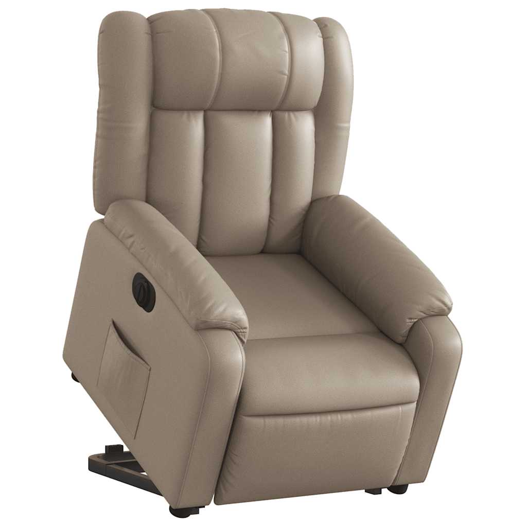 Fauteuil inclinable électrique cappuccino similicuir - XIOS