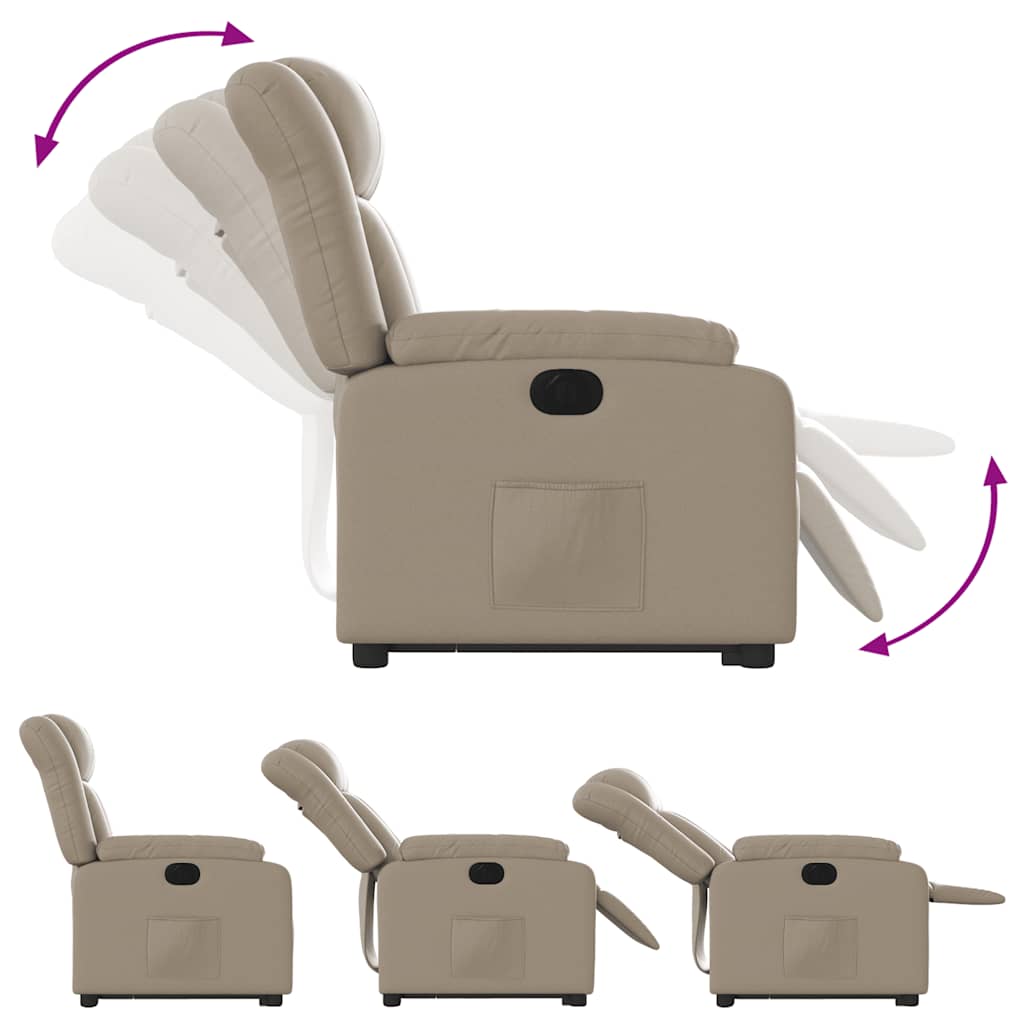 Fauteuil inclinable électrique cappuccino similicuir - XIOS