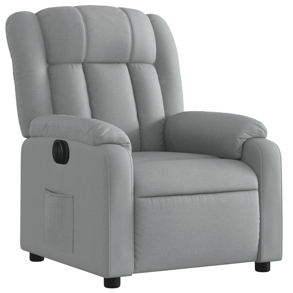 Fauteuil inclinable électrique Gris clair Tissu - XIOS