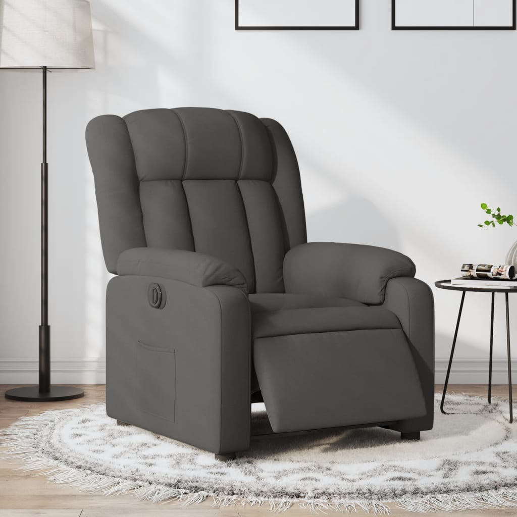 Fauteuil inclinable électrique Gris foncé Tissu - XIOS