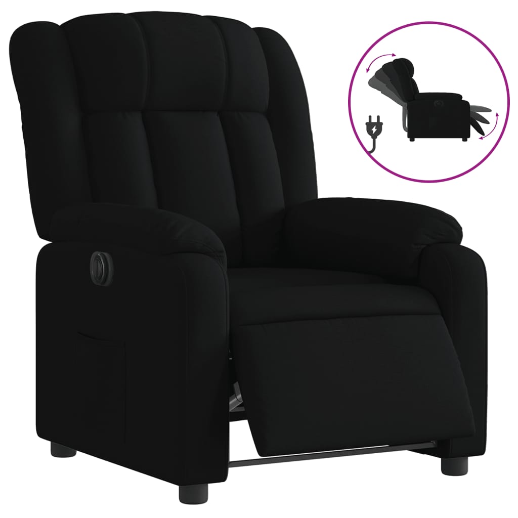 Fauteuil inclinable électrique Noir Tissu - XIOS