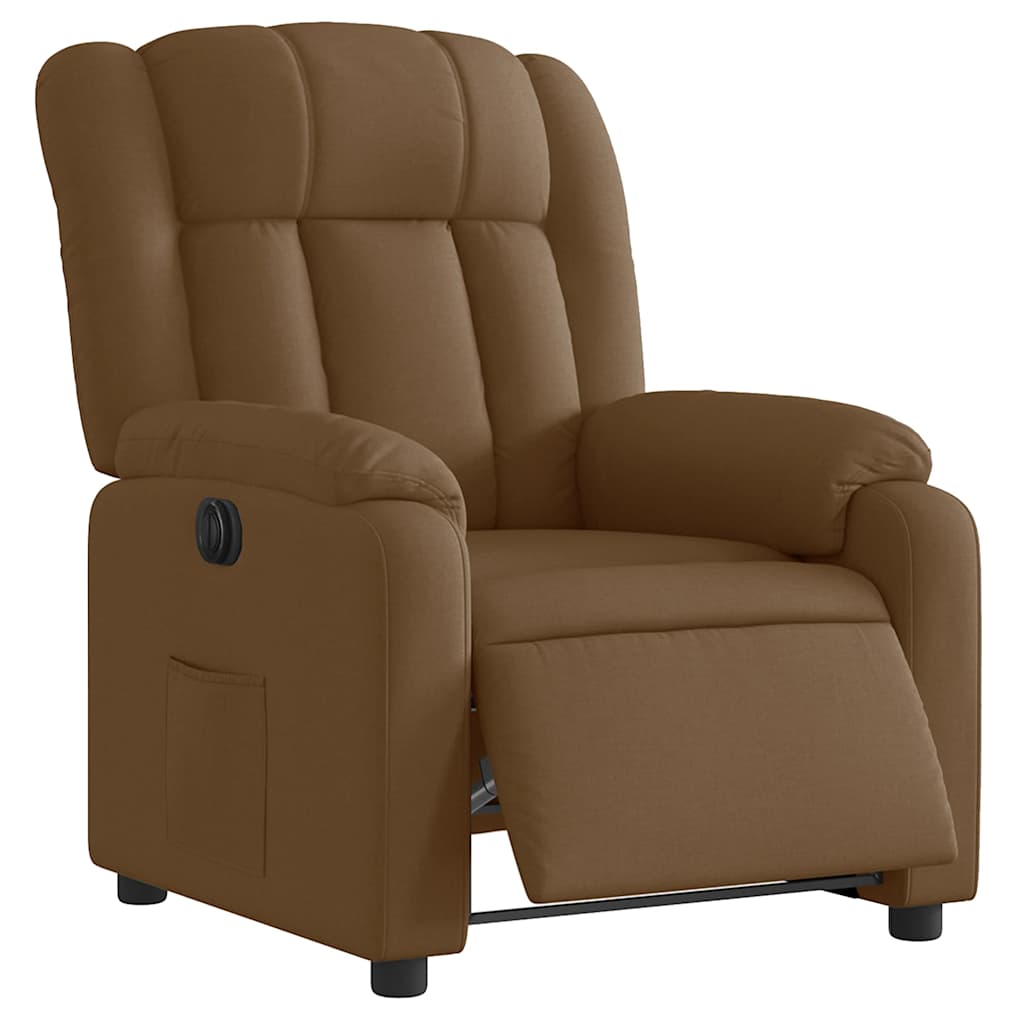 Fauteuil inclinable électrique Marron Tissu - XIOS
