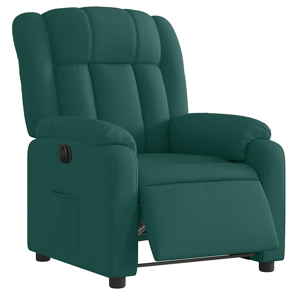 Fauteuil inclinable électrique Vert foncé Tissu - XIOS