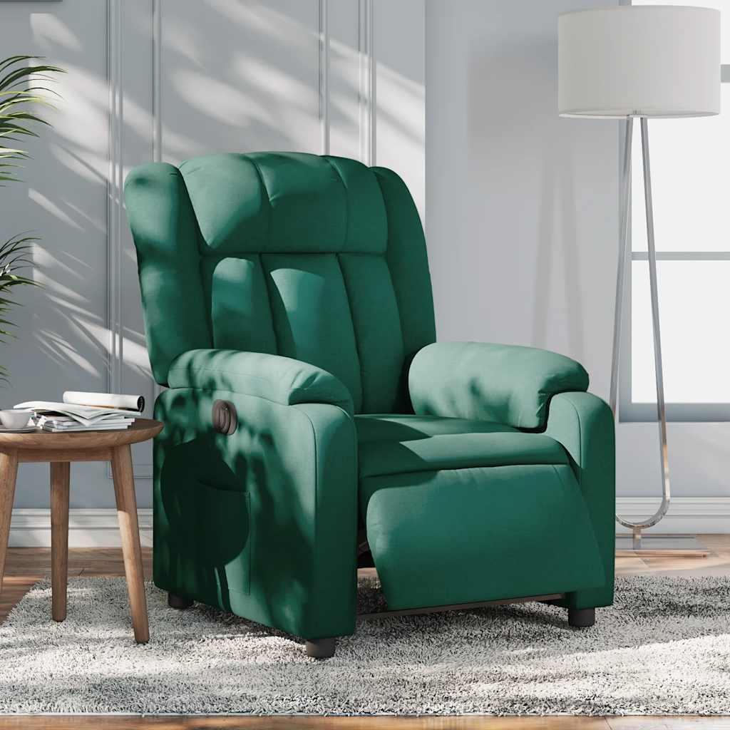 Fauteuil inclinable électrique Vert foncé Tissu - XIOS