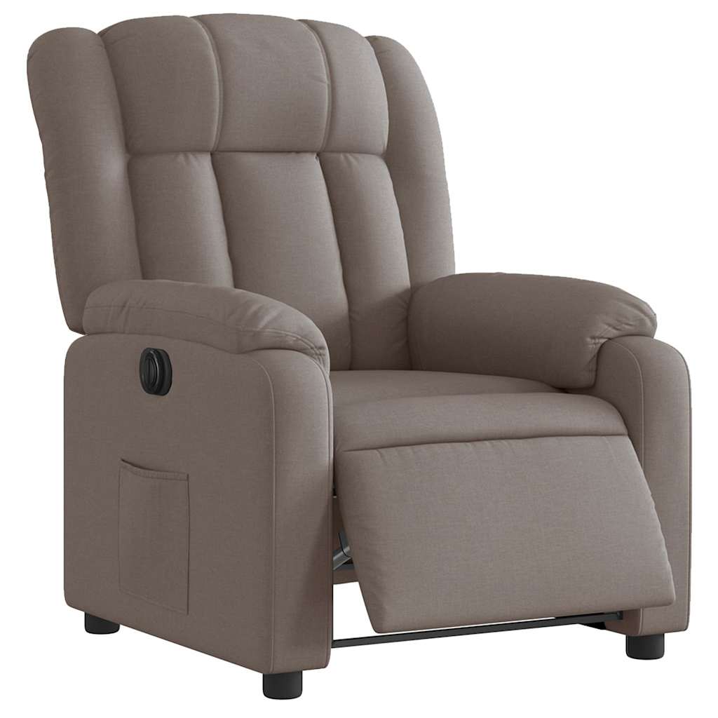 Fauteuil inclinable électrique Taupe Tissu - XIOS