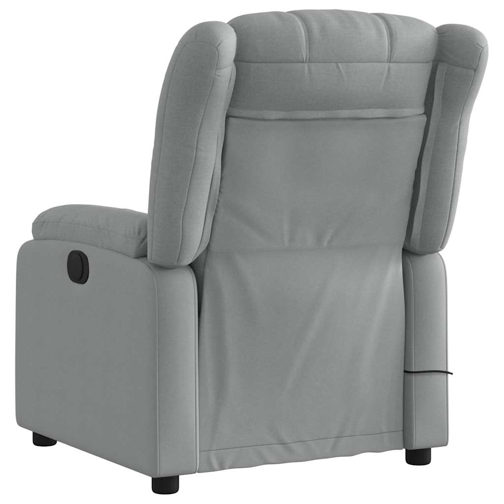 Fauteuil de massage inclinable électrique gris clair tissu - XIOS