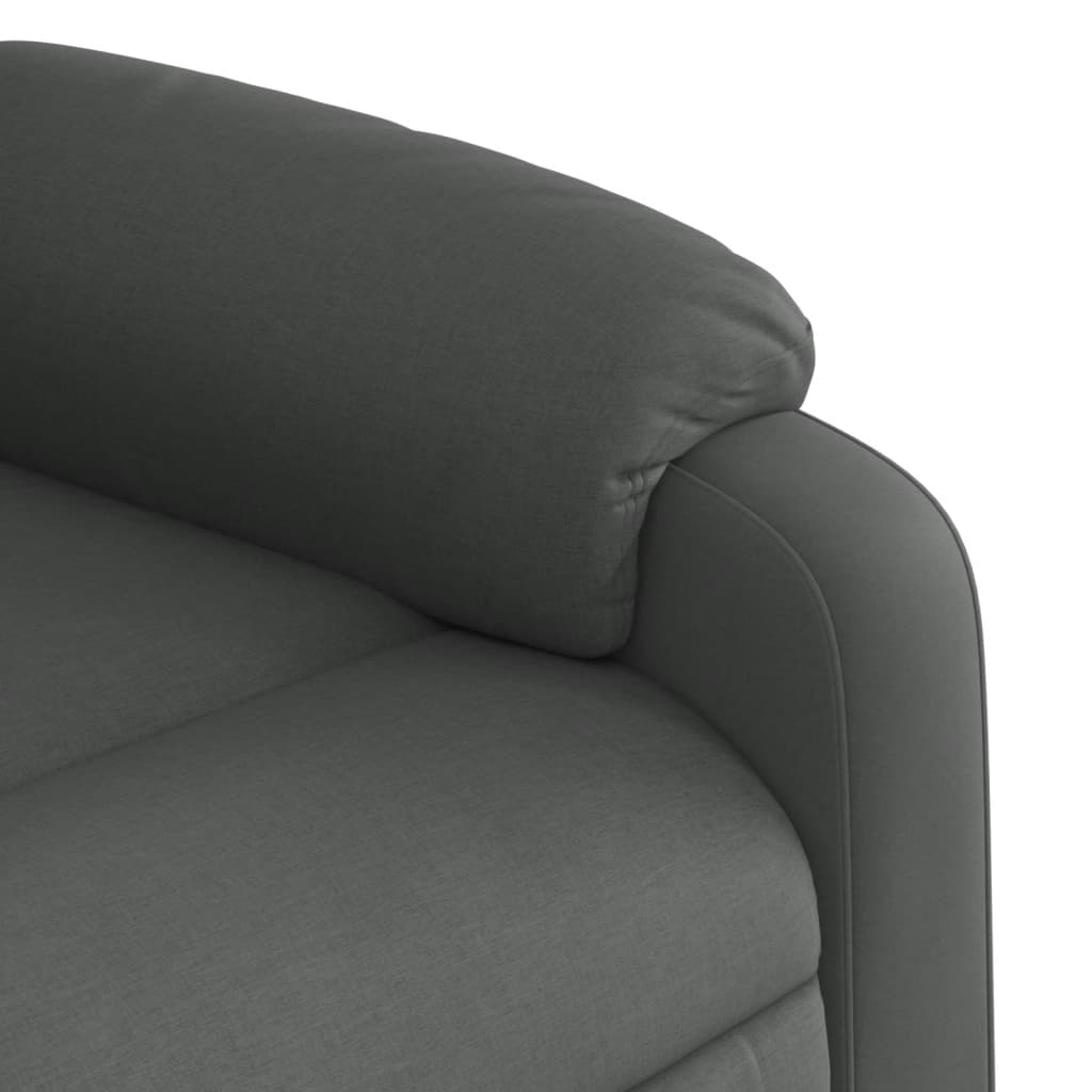 Fauteuil inclinable de massage électrique gris foncé tissu - XIOS
