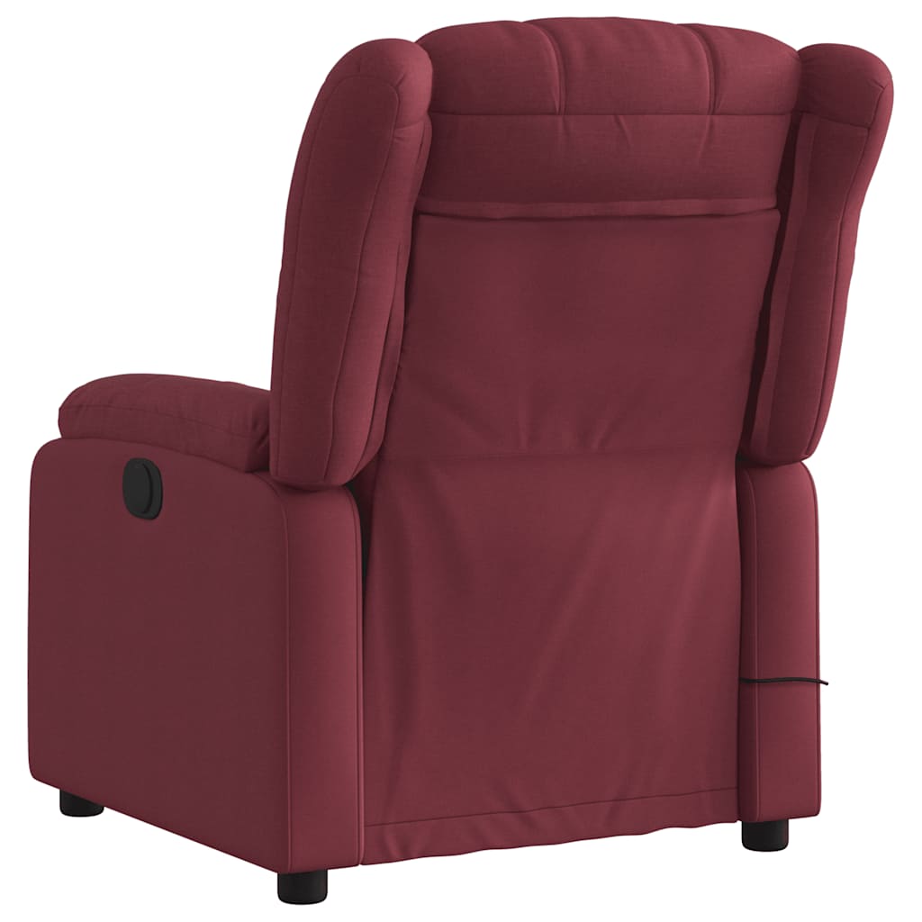 Fauteuil de massage inclinable électrique Rouge bordeaux Tissu - XIOS