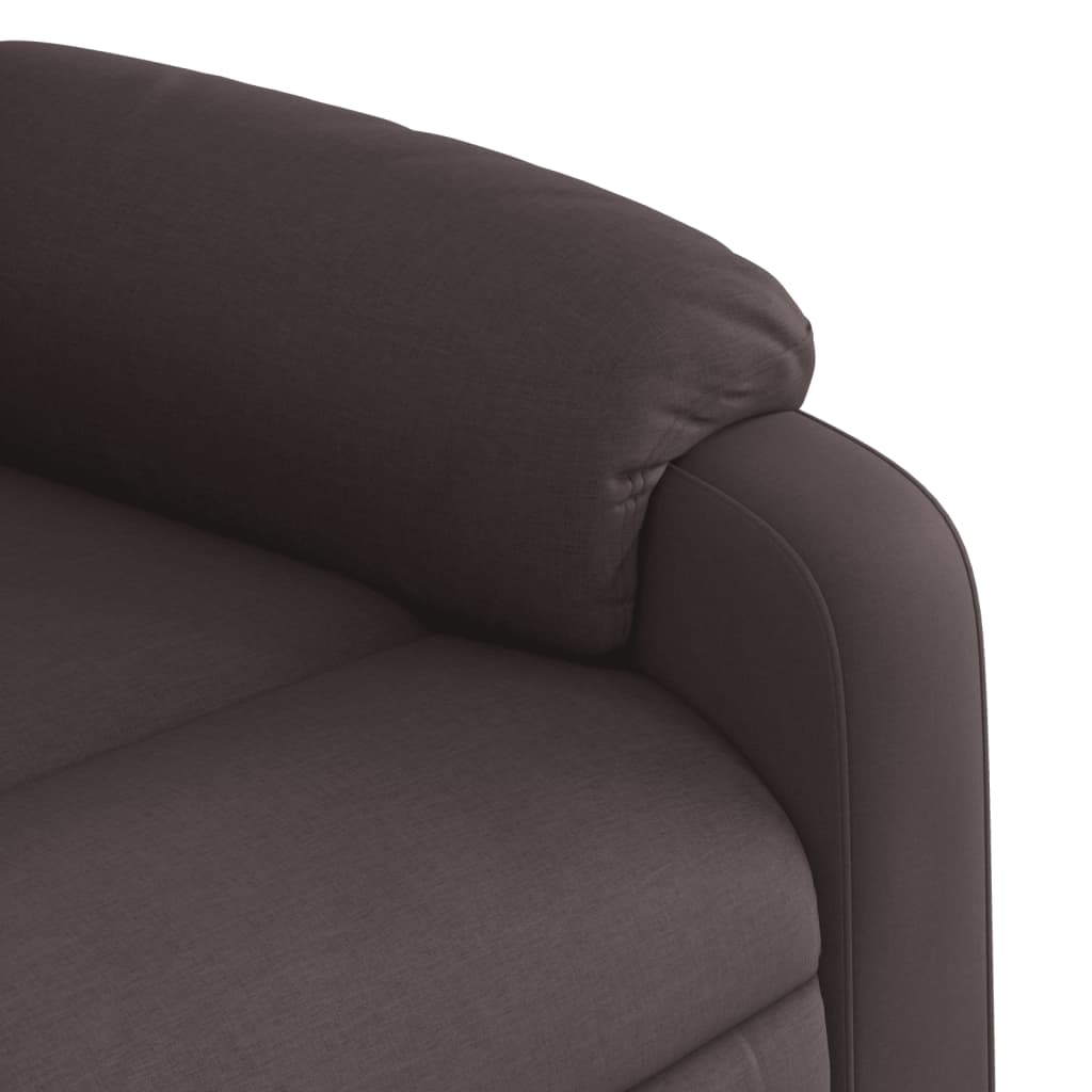 Fauteuil de massage inclinable électrique Marron foncé Tissu - XIOS