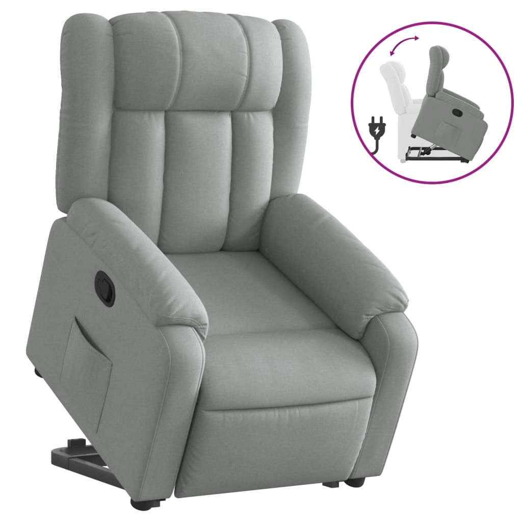 Fauteuil inclinable Gris clair Tissu - XIOS