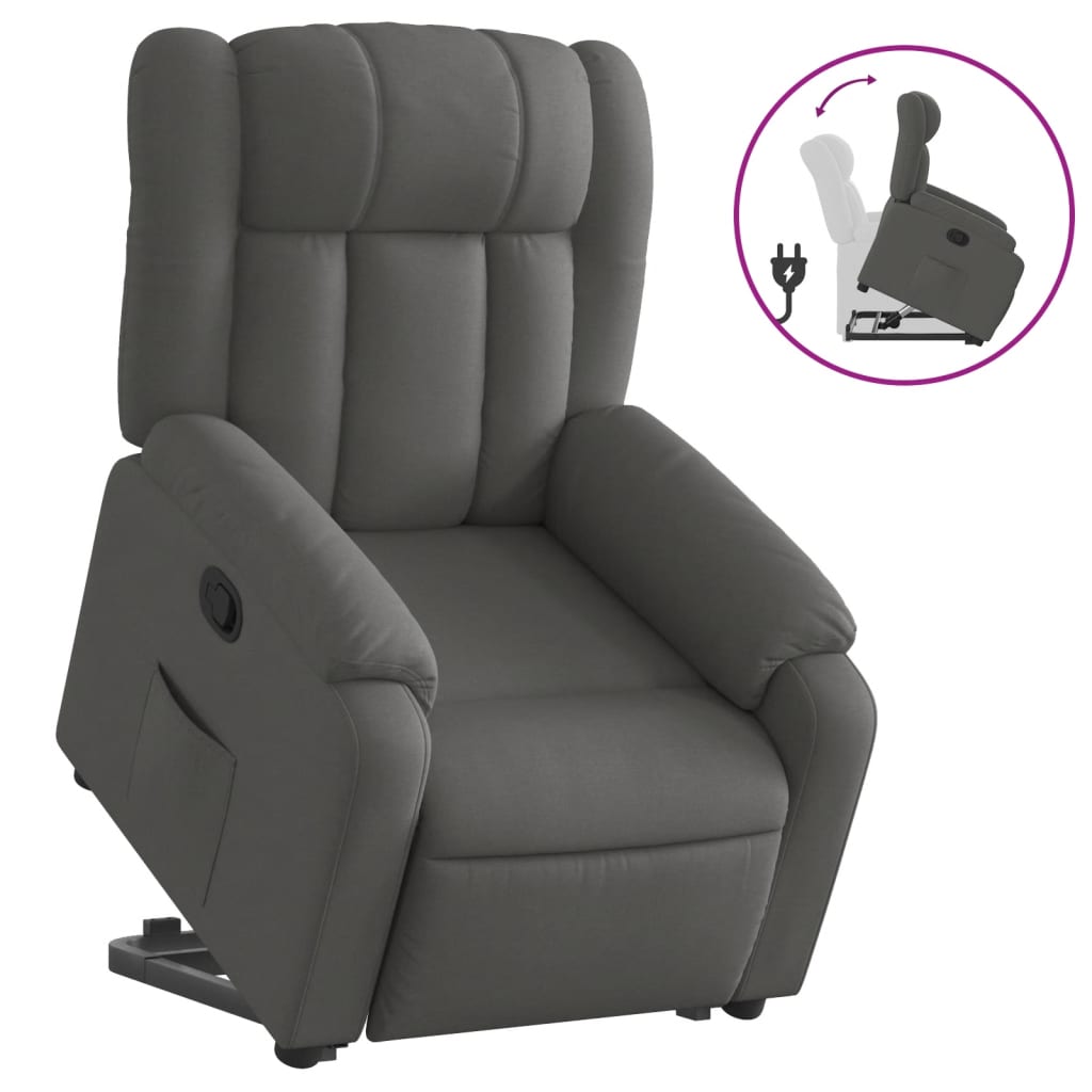 Fauteuil inclinable Gris foncé Tissu - XIOS
