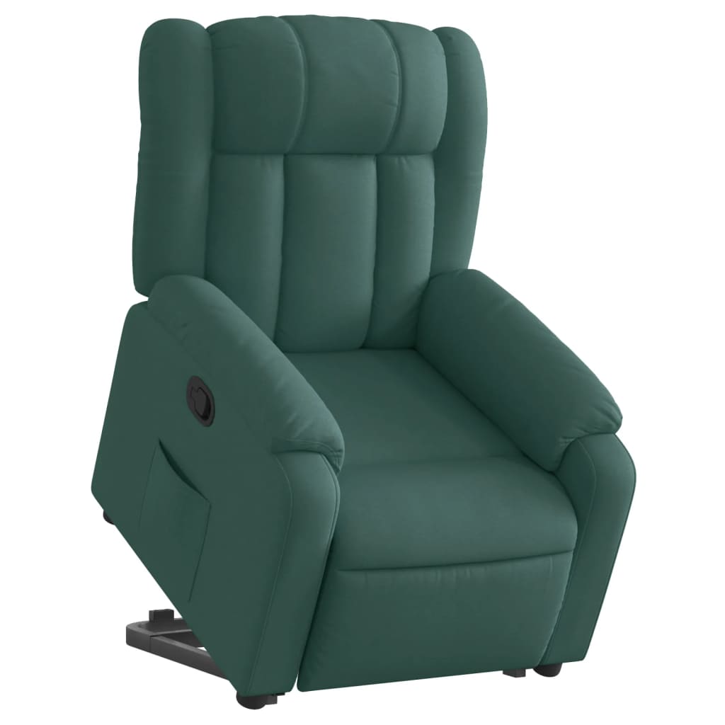 Fauteuil inclinable vert foncé tissu - XIOS