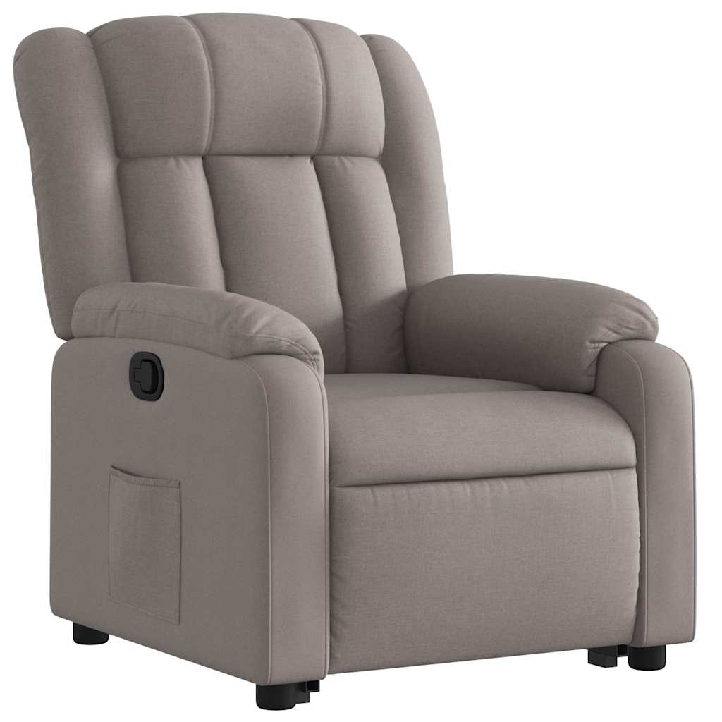 Fauteuil inclinable taupe tissu - XIOS