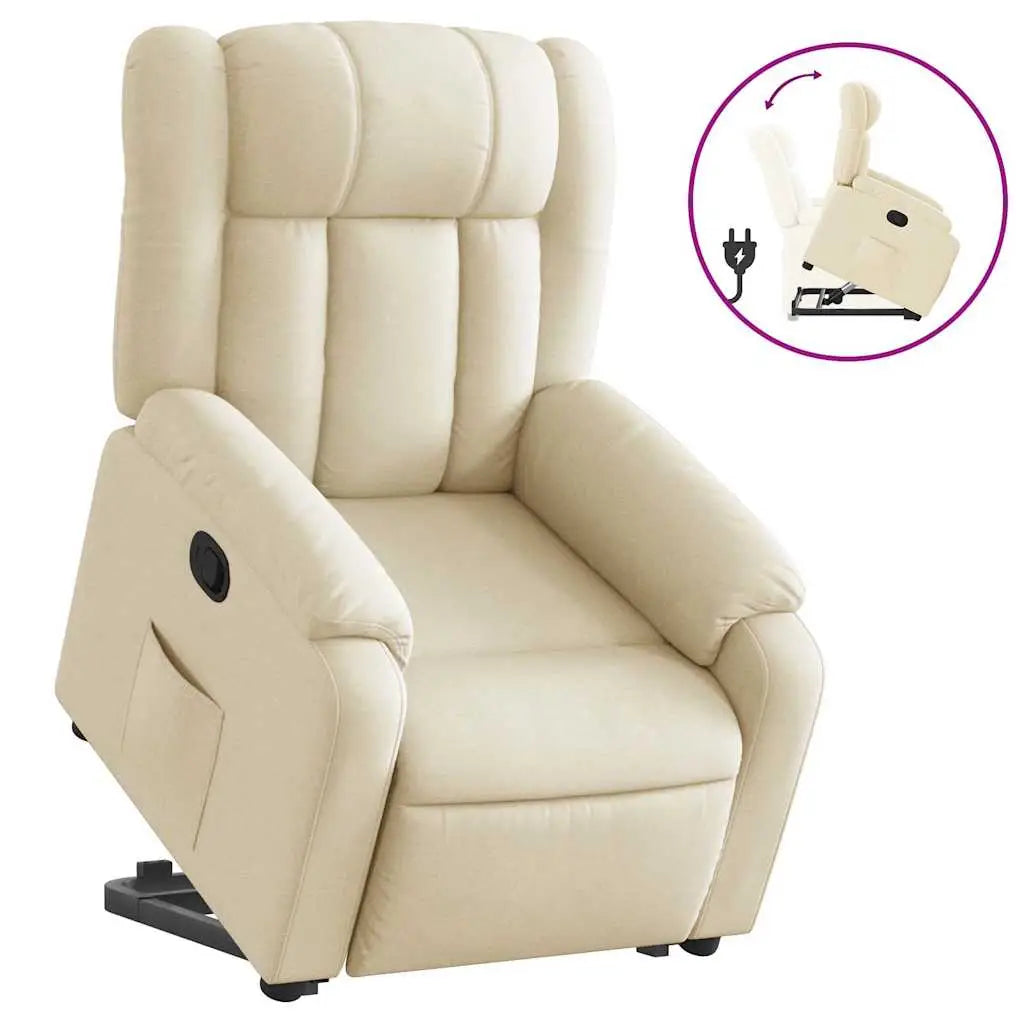Fauteuil inclinable Crème Tissu - XIOS