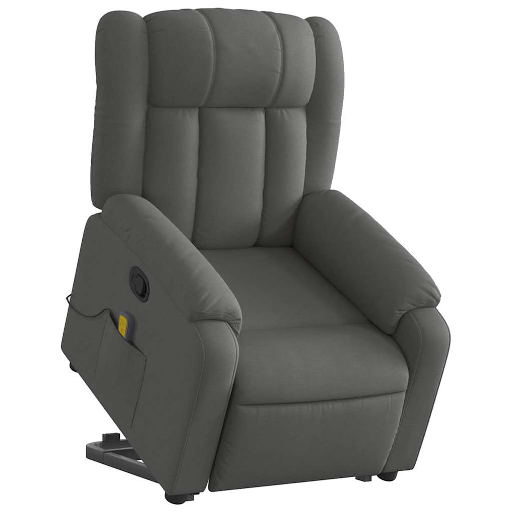 Fauteuil de massage inclinable Gris foncé Tissu - XIOS