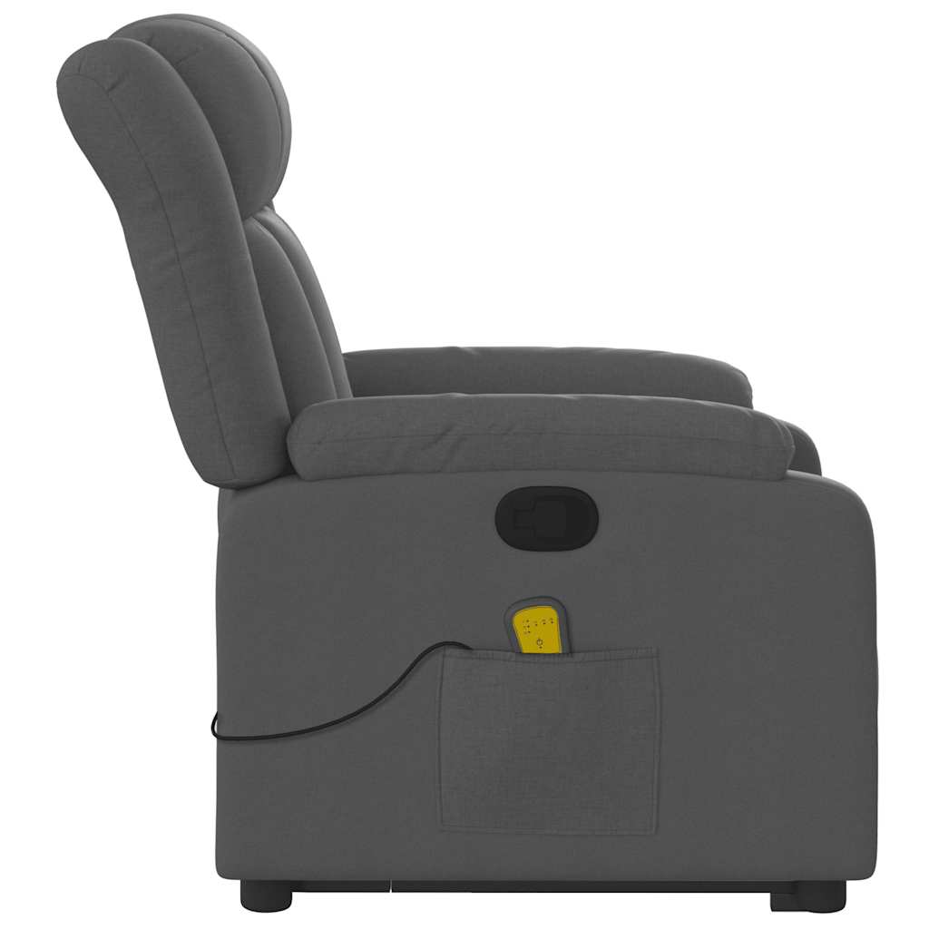 Fauteuil de massage inclinable Gris foncé Tissu - XIOS