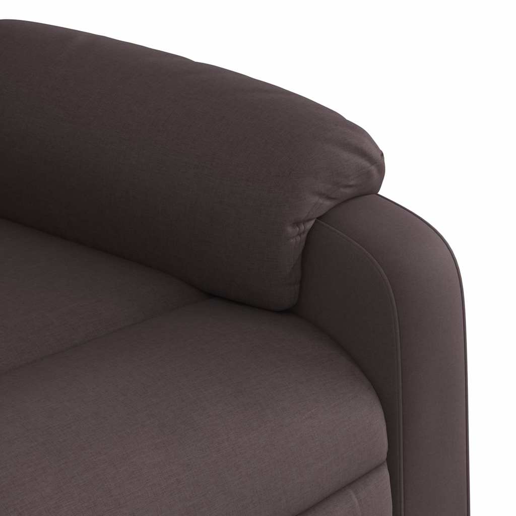 Fauteuil inclinable de massage Marron foncé Tissu - XIOS