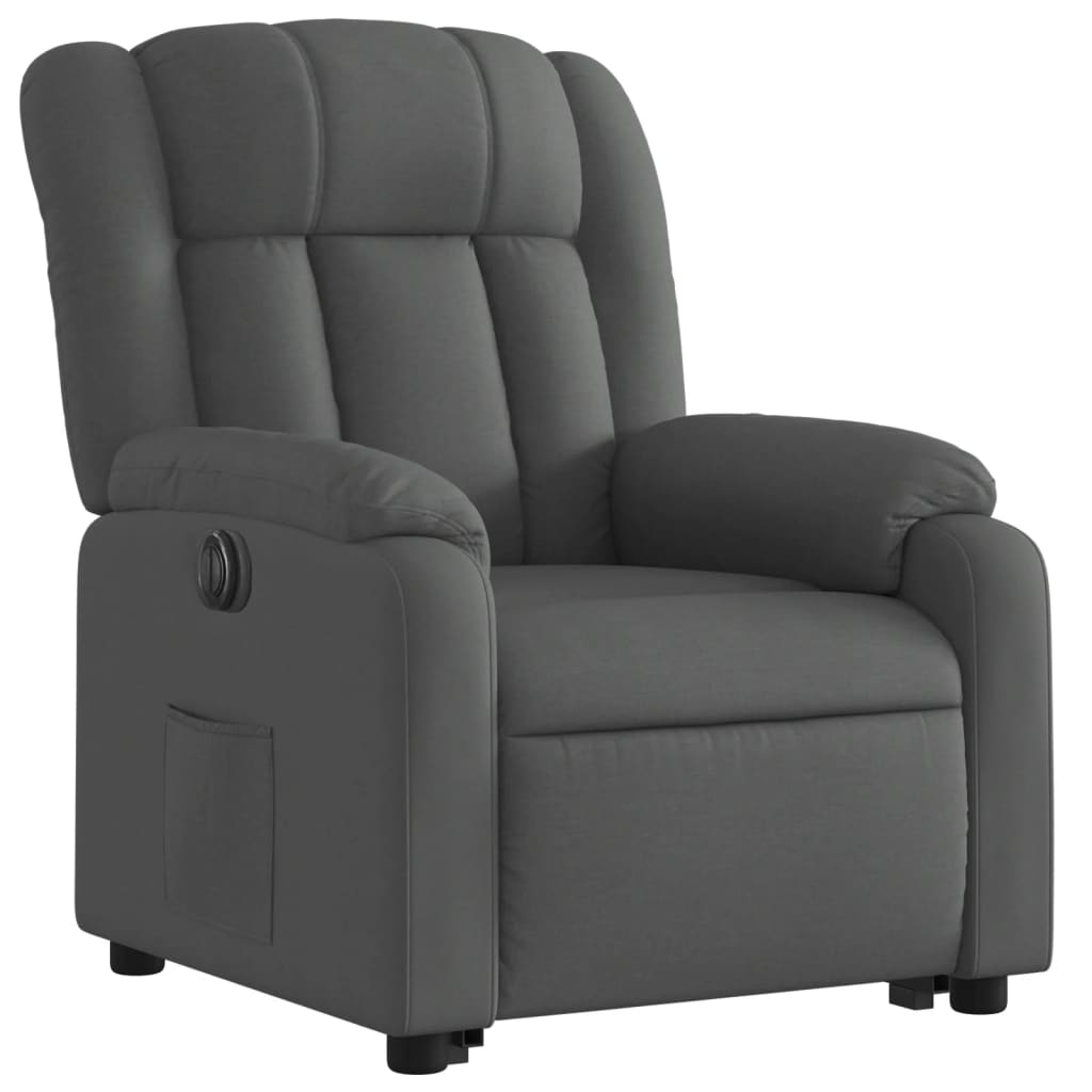 Fauteuil inclinable électrique gris foncé tissu - XIOS