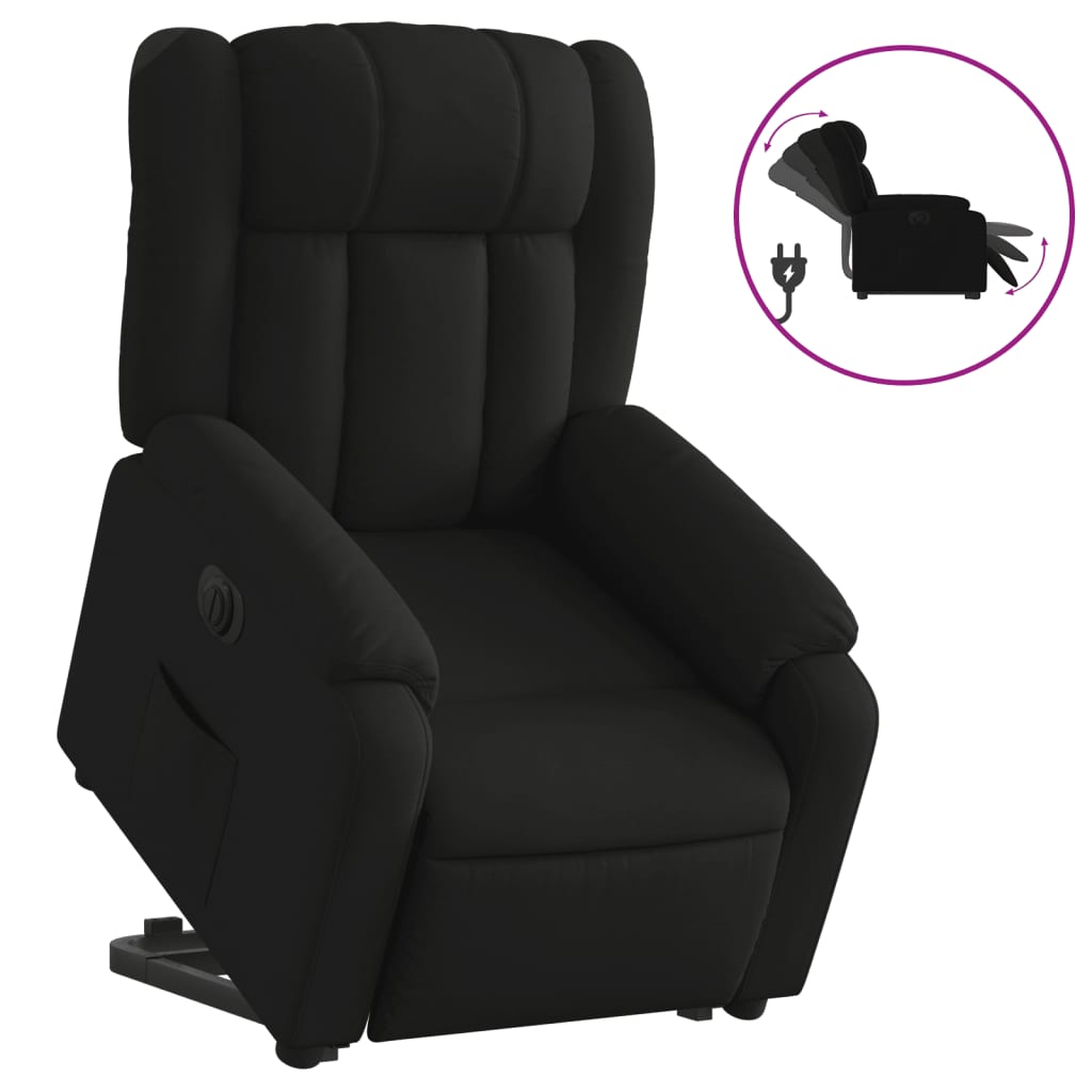 Fauteuil inclinable électrique noir tissu - XIOS