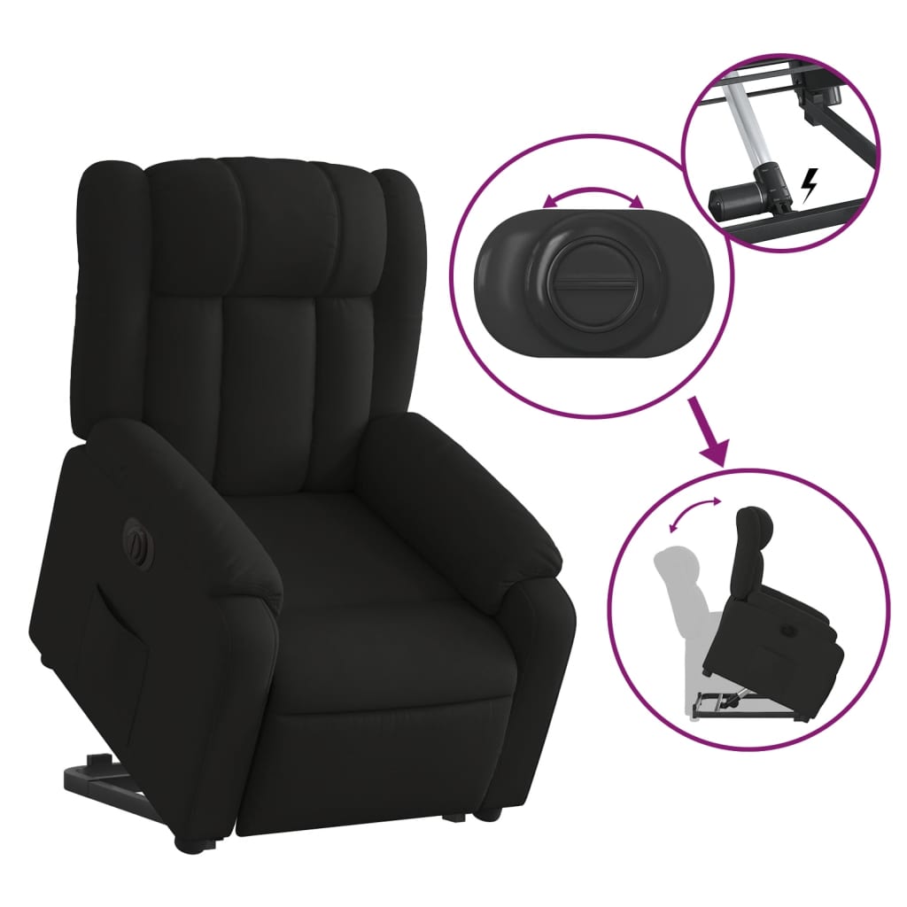 Fauteuil inclinable électrique noir tissu - XIOS
