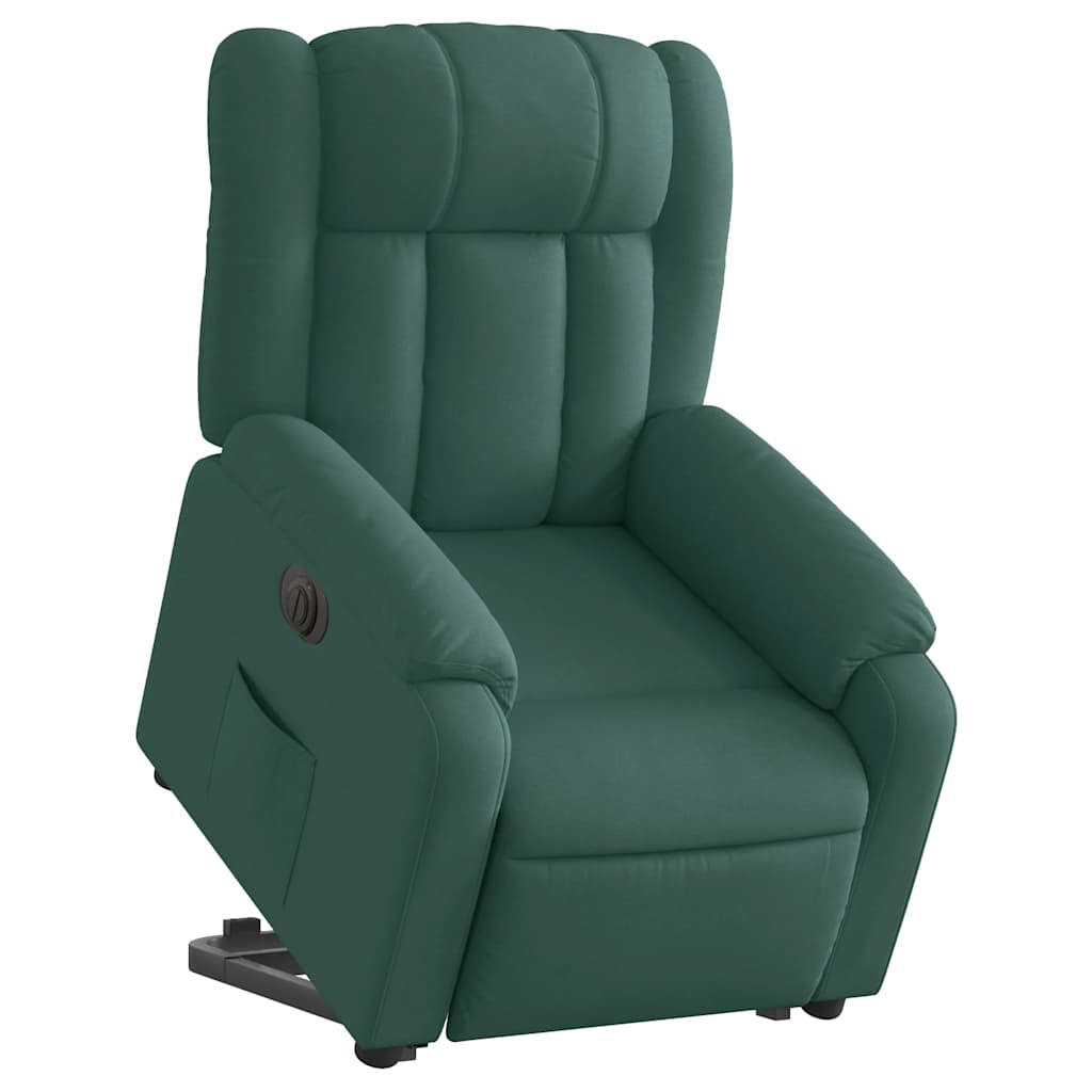 Fauteuil inclinable électrique vert foncé tissu - XIOS