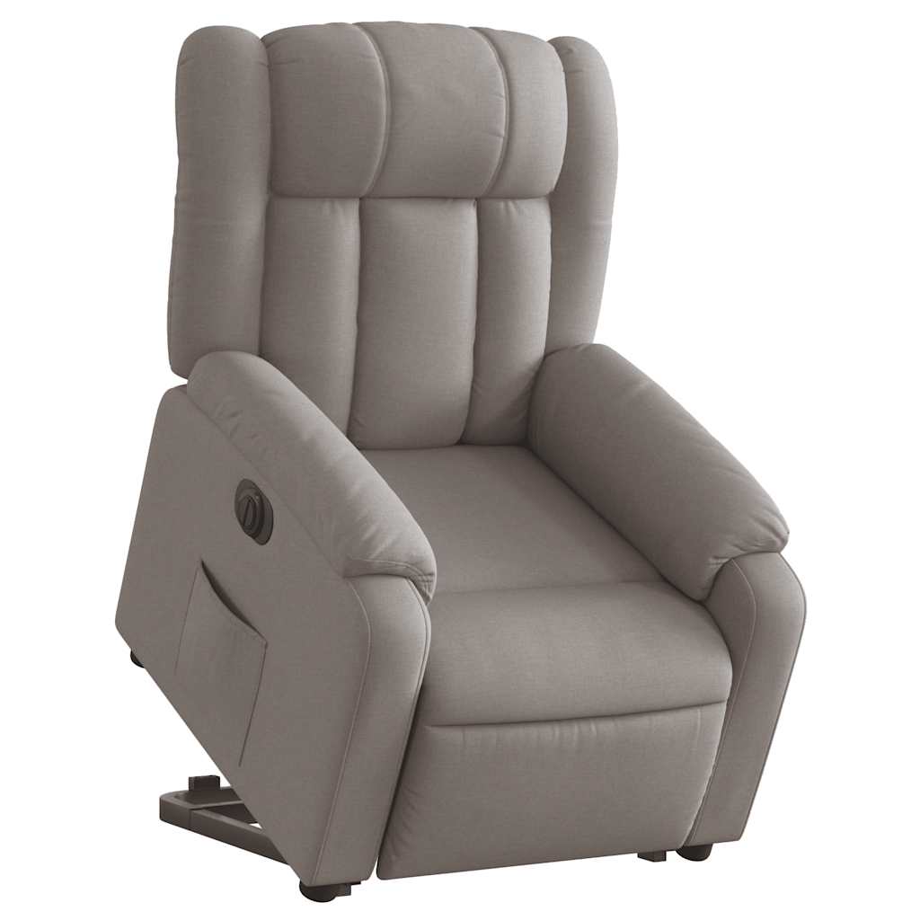 Fauteuil inclinable électrique taupe tissu - XIOS