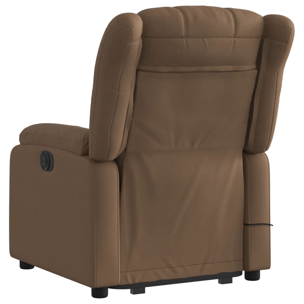 Fauteuil inclinable de massage électrique Marron Tissu - XIOS